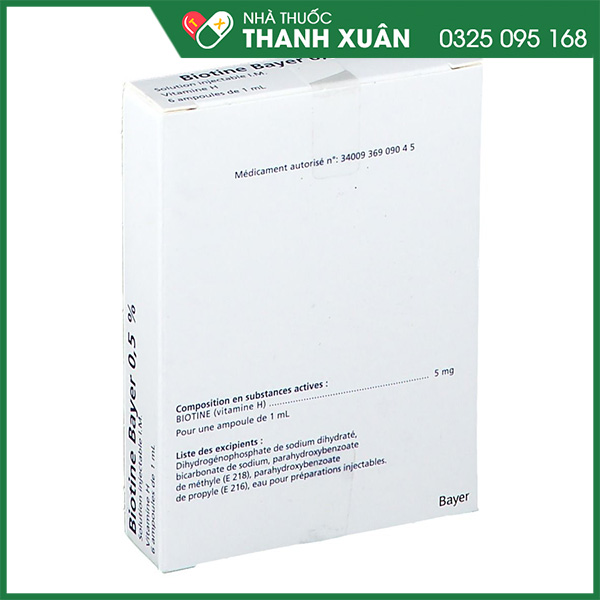 Biotine Bayer 0.5 bổ sung Biotin